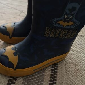 Batman Kids Rain Boots - Blue and Yellow